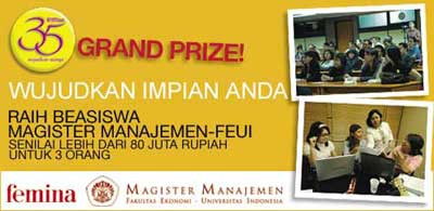 Sayembara Beasiswa S2 di MM FEUI beasiswa femina mmui Sayembara Beasiswa S2 di MM FEUI